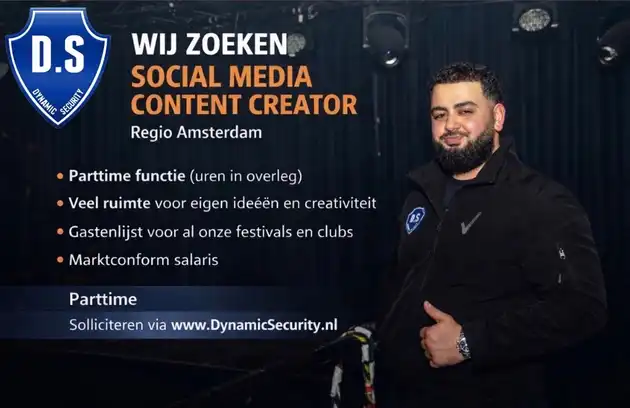Social media & content creator Dynamic Security - Almere