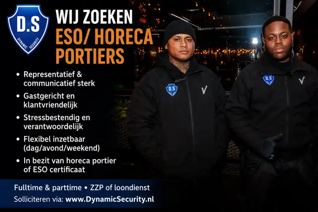 Beveiliger ESO/Horeca Dynamic Security - Almere